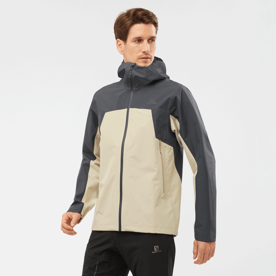 Men's Shell Jacket Outline Gore-Tex 2.5 Layers Plaza Taupe-Ebony