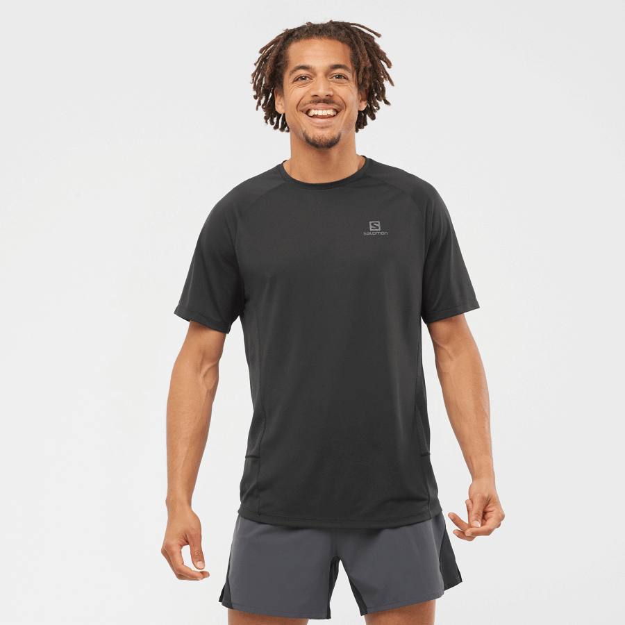 Men's Short Sleeve T-Shirt Cross Rebel Black