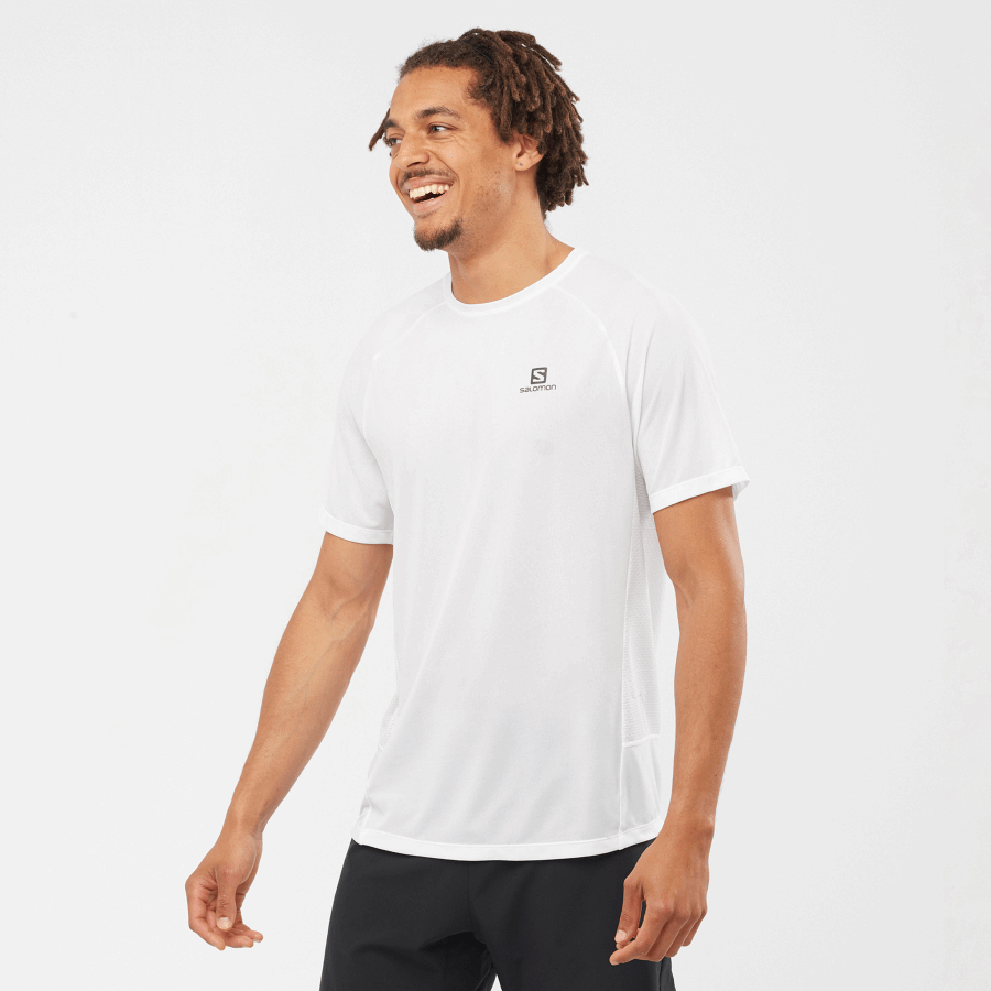 Men's Short Sleeve T-Shirt Cross Rebel White