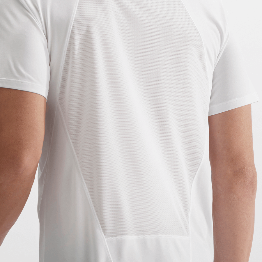 Men's Short Sleeve T-Shirt Outline White-Ebony