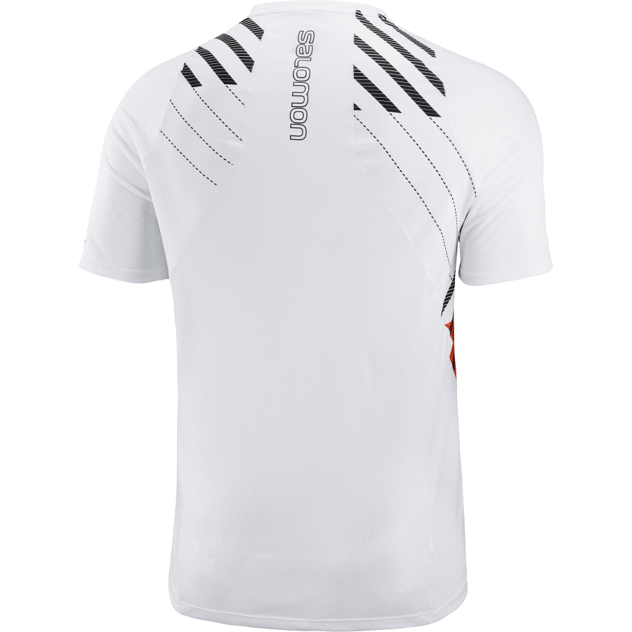 Men's Short Sleeve T-Shirt Sense Aero White-Fiery Red-Black