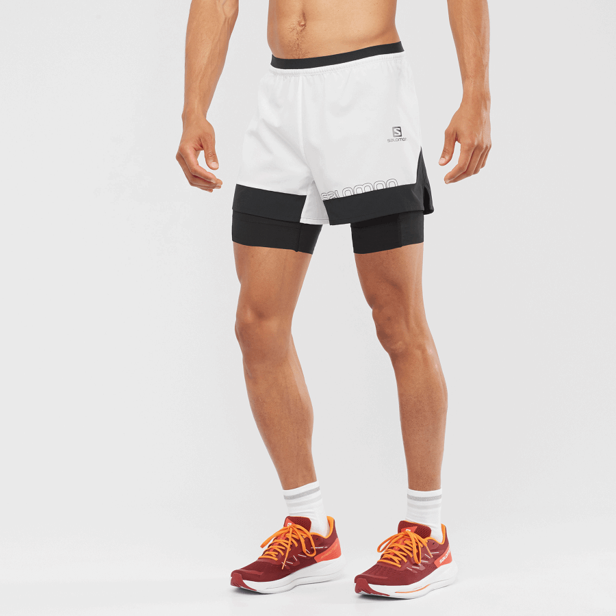 Men's Shorts Cross 2In1 Black-White