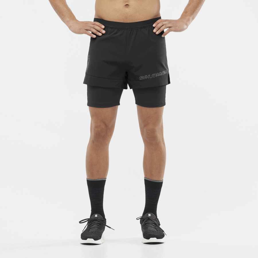 Men's Shorts Cross 2In1 Deep Black