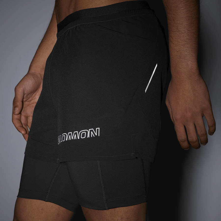 Men's Shorts Cross 2In1 Deep Black