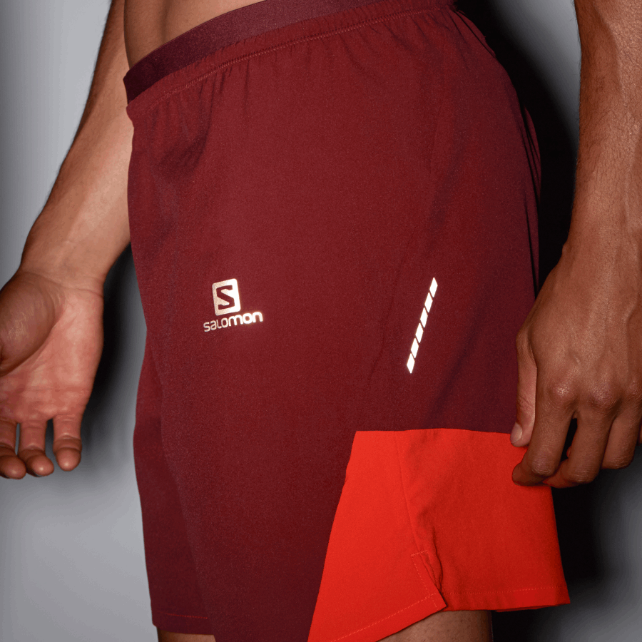 Men's Shorts Cross 7'' No Liner Cabernet-Fiery Red