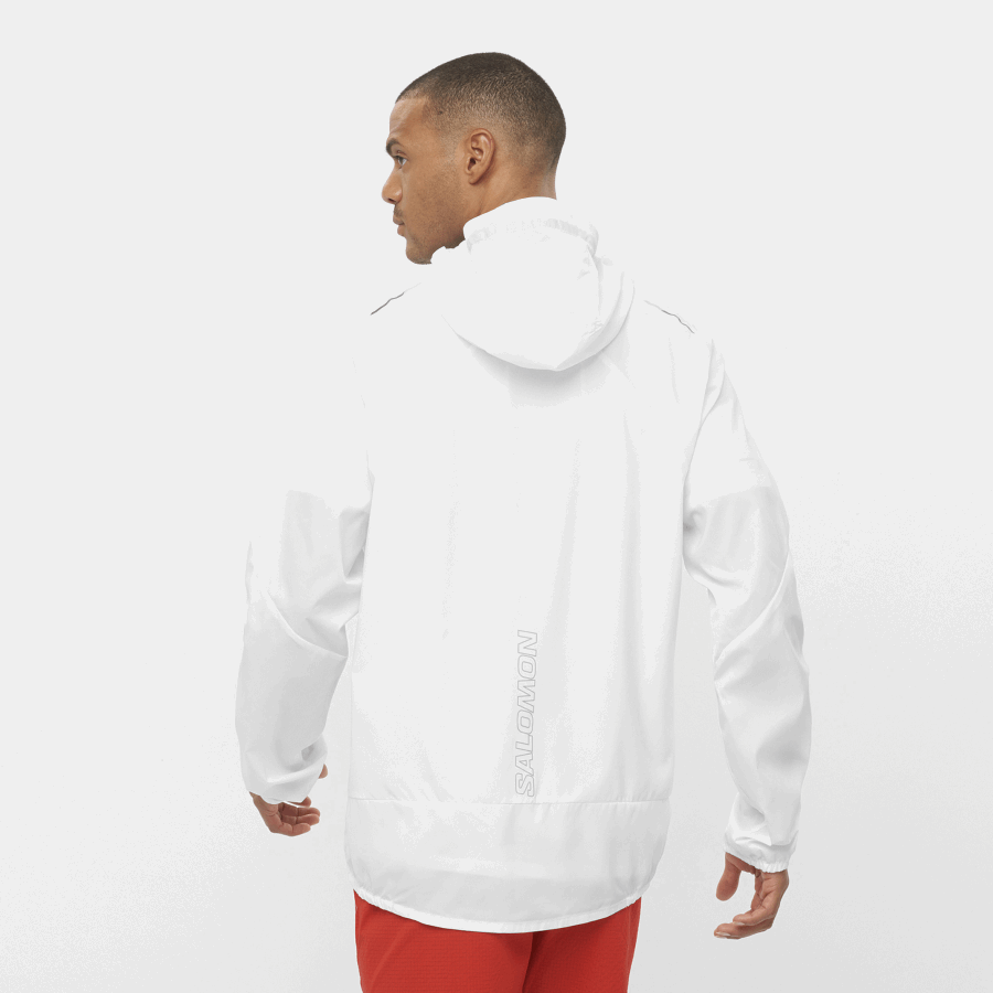 Men's Wind Jacket Hoodie Bonatti Cross Wind White