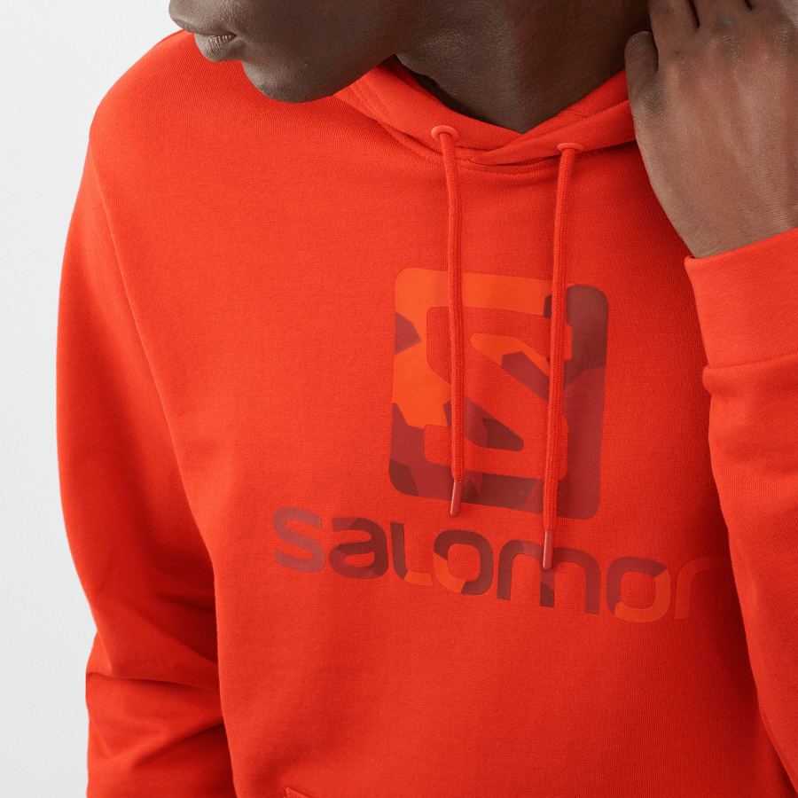 Unisex Hooded Pullover Outlife Logo Summer Aura Orange