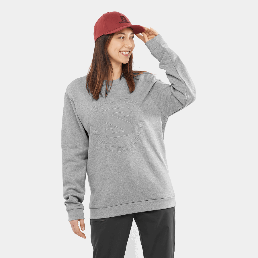 Unisex Hooded Pullover Outlife Logo Summer Heather Grey-Heather