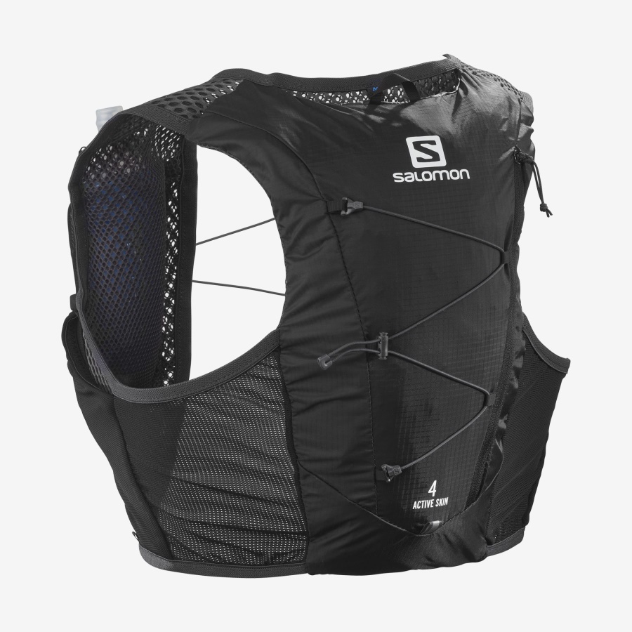 Unisex Running Vest With Flasks Included Active Skin 4 Black-Ebony