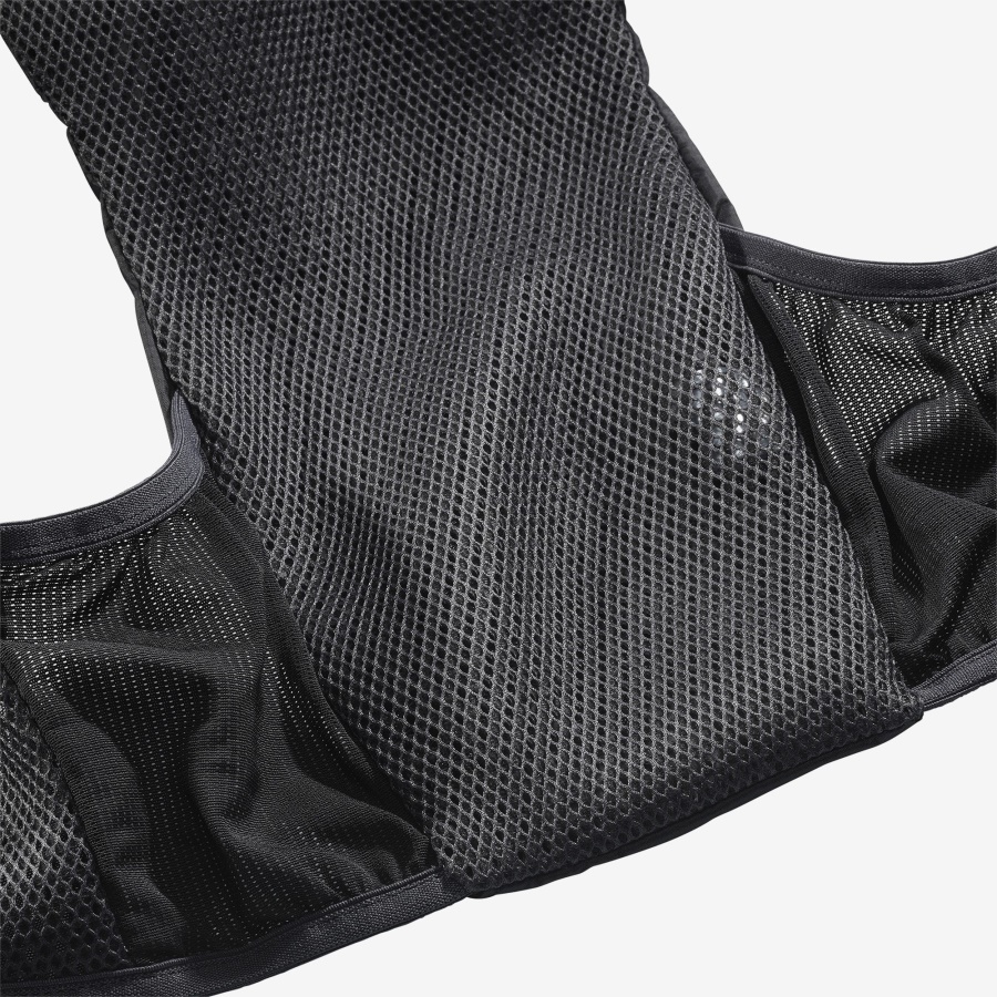 Unisex Running Vest With Flasks Included Active Skin 4 Black-Ebony