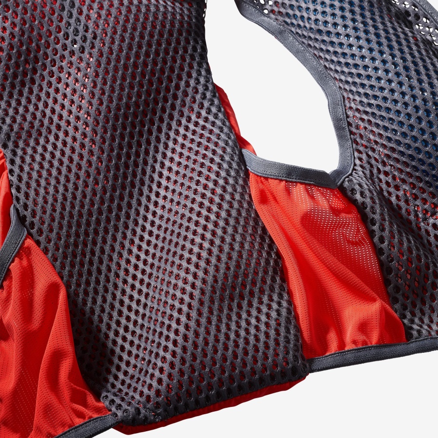 Unisex Running Vest With Flasks Included Active Skin 8 Fiery Red-Ebony