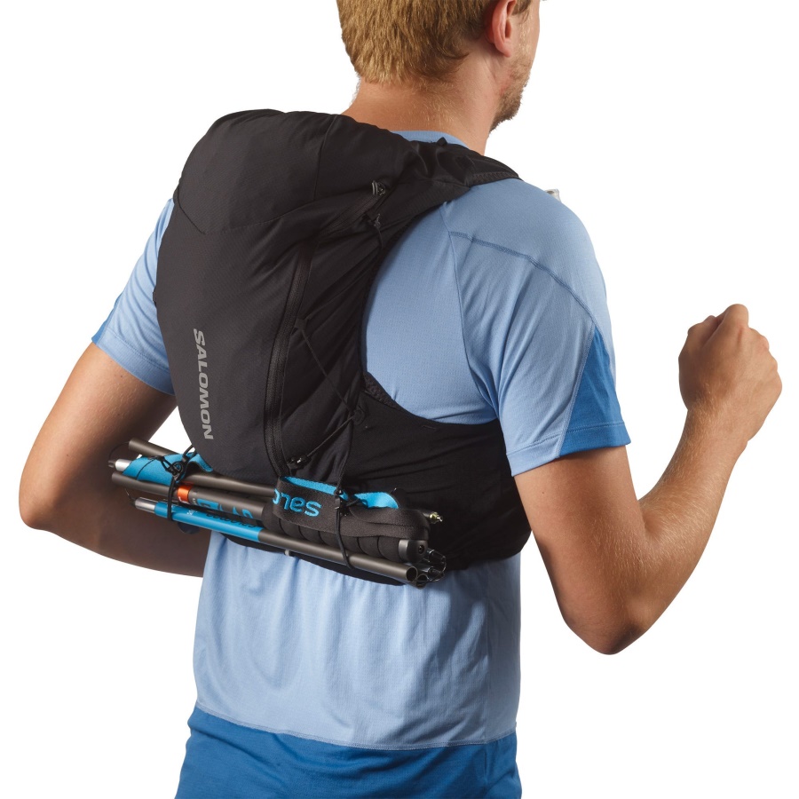 Unisex Running Vest With Flasks Included Adv Skin 12 Black