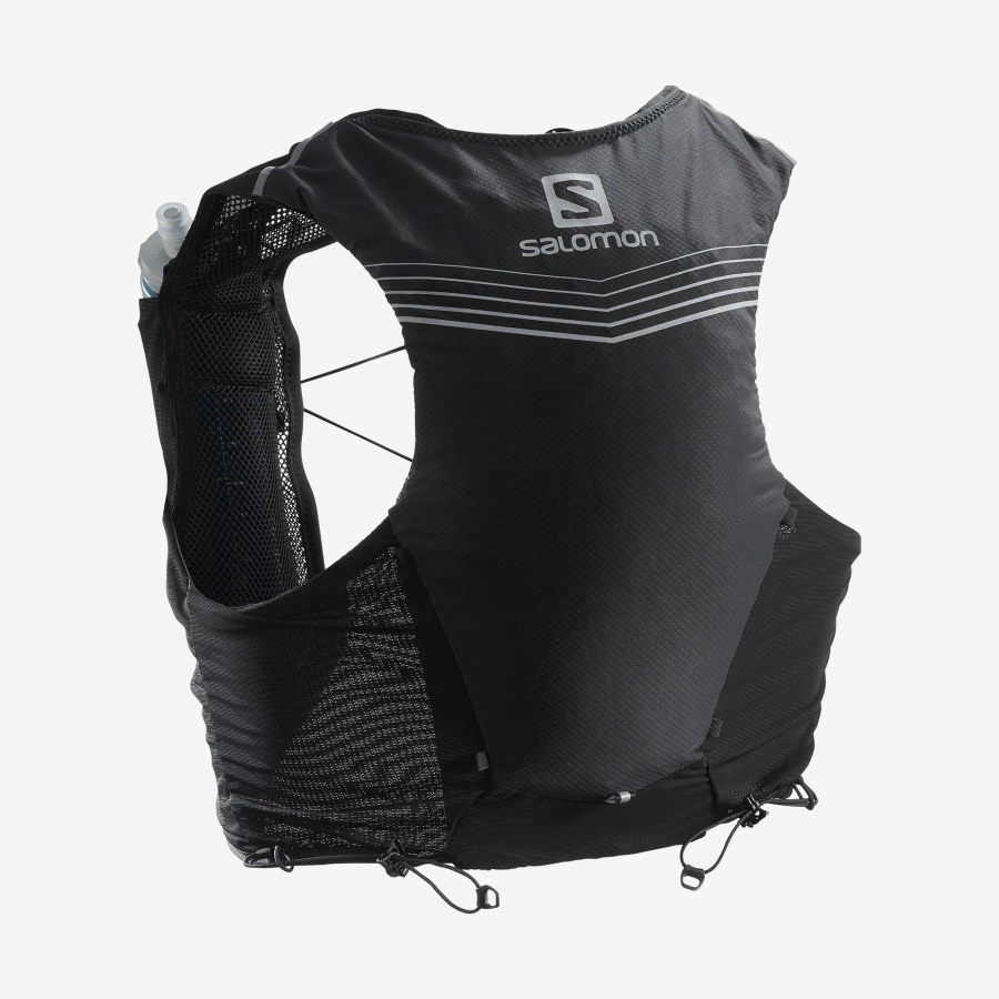 Unisex Running Vest With Flasks Included Adv Skin 5 Black