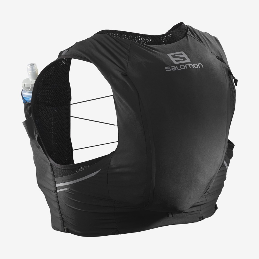 Unisex Running Vest With Flasks Included Sense Pro 10 Black-Ebony
