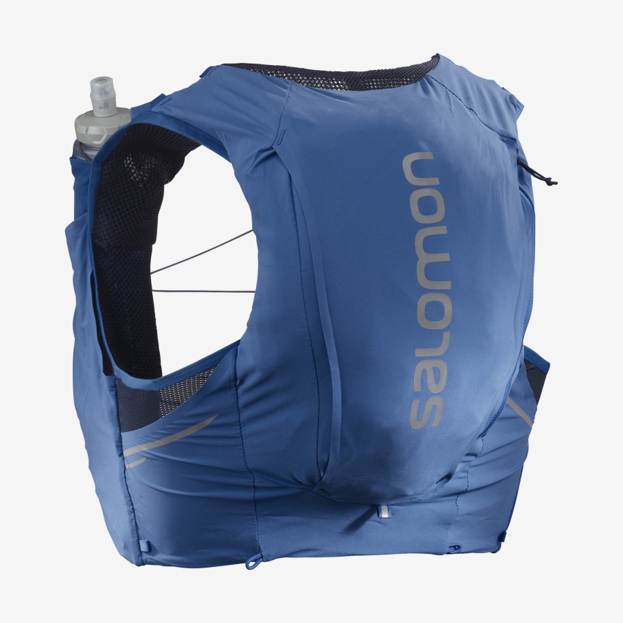 Unisex Running Vest With Flasks Included Sense Pro 10 Blue-Ebony-Mood Indigo