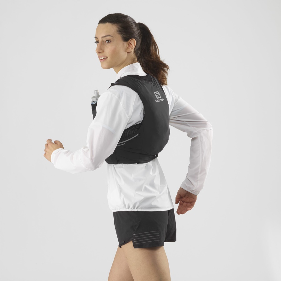 Unisex Running Vest With Flasks Included Sense Pro 5 Black-Ebony