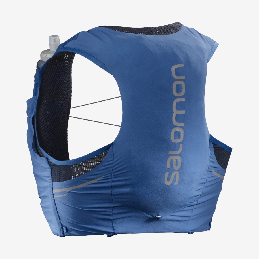 Unisex Running Vest With Flasks Included Sense Pro 5 Blue-Ebony-Mood Indigo