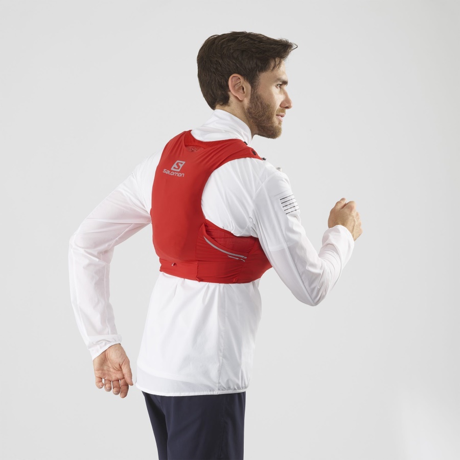 Unisex Running Vest With Flasks Included Sense Pro 5 Goji Berry-Black