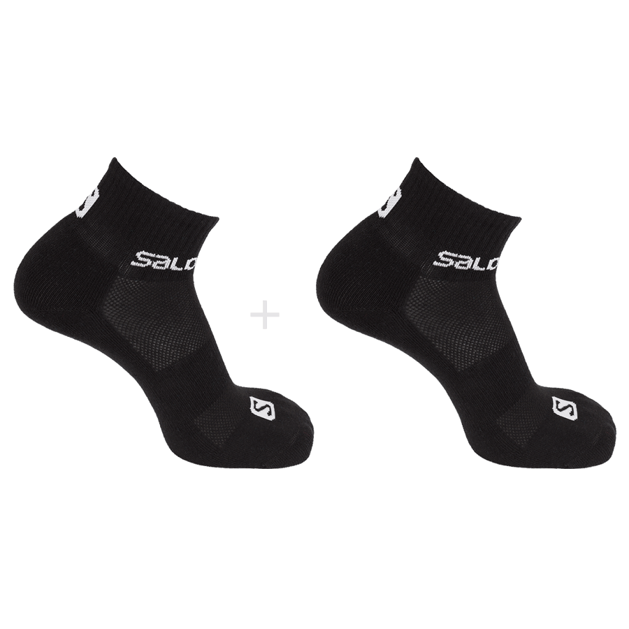 Unisex Socks Evasion Ankle 2-Pack Black