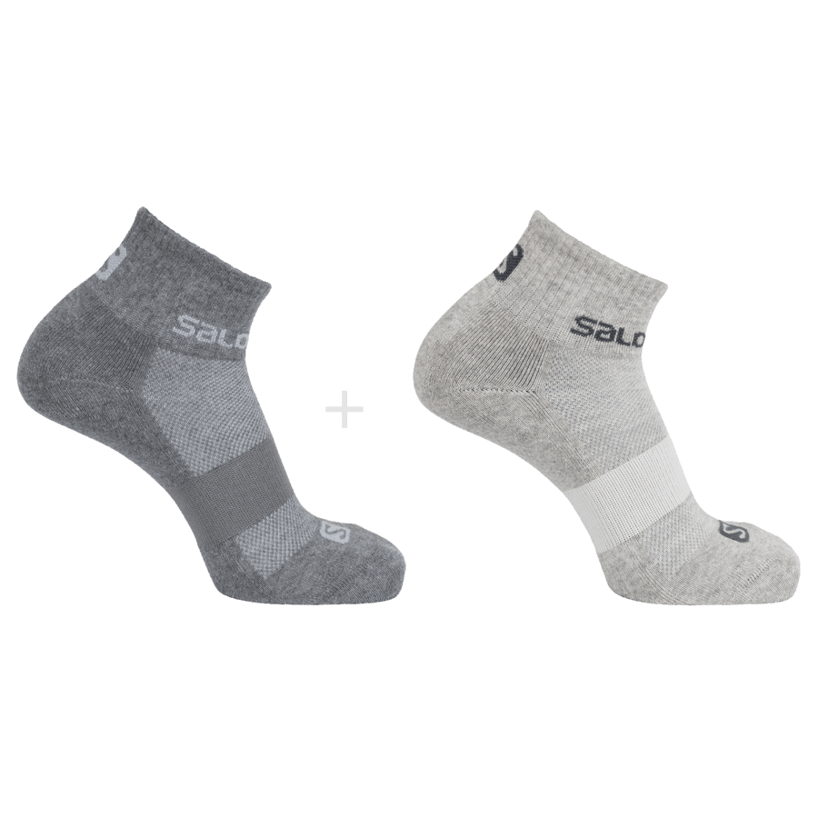 Unisex Socks Evasion Ankle 2-Pack Light Grey Heather-Grey