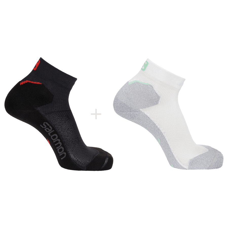 Unisex Socks Speedcross Ankle 2-Pack Ebony-White