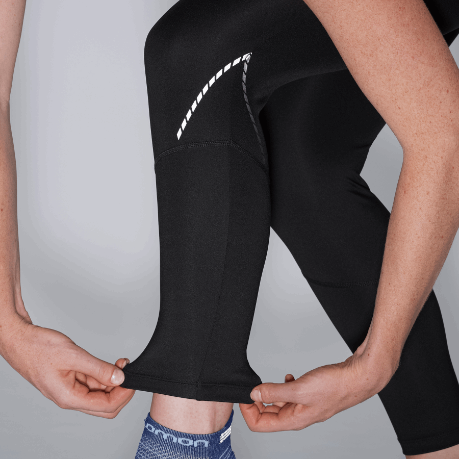 Women's 5/6 Tights Cross Run 25'' Black