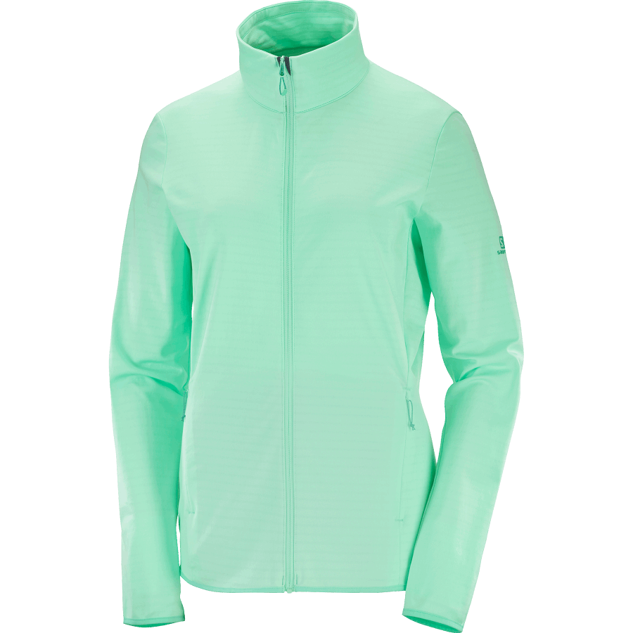 Women's Full Zip Midlayer Jacket Essential Lightwarm Beach Glass