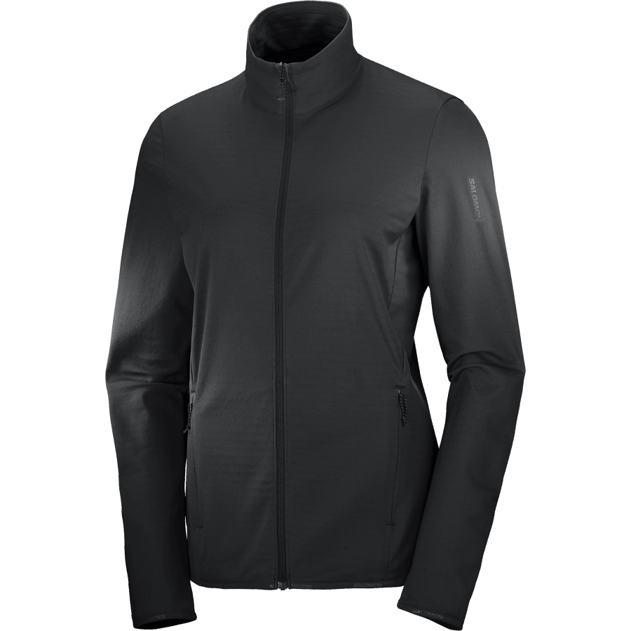 Women's Full Zip Midlayer Jacket Essential Lightwarm Deep Black