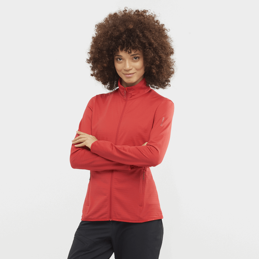 Women's Full Zip Midlayer Jacket Essential Lightwarm Samba