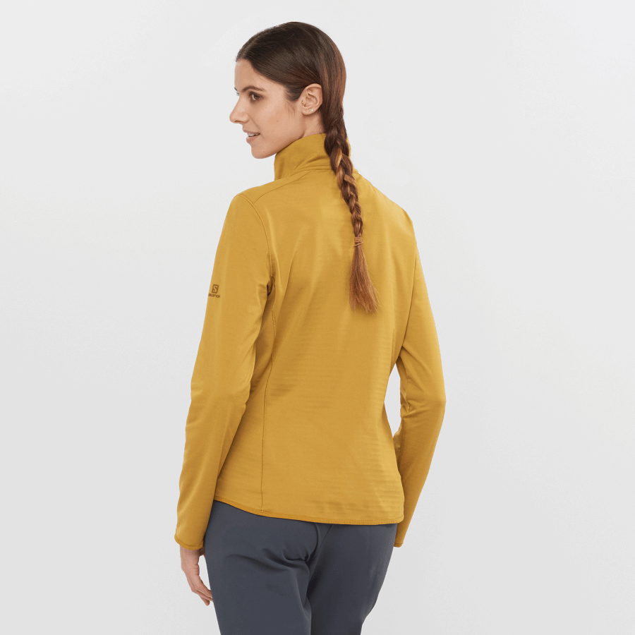 Women's Half Zip Midlayer Jacket Essential Lightwarm Cumin