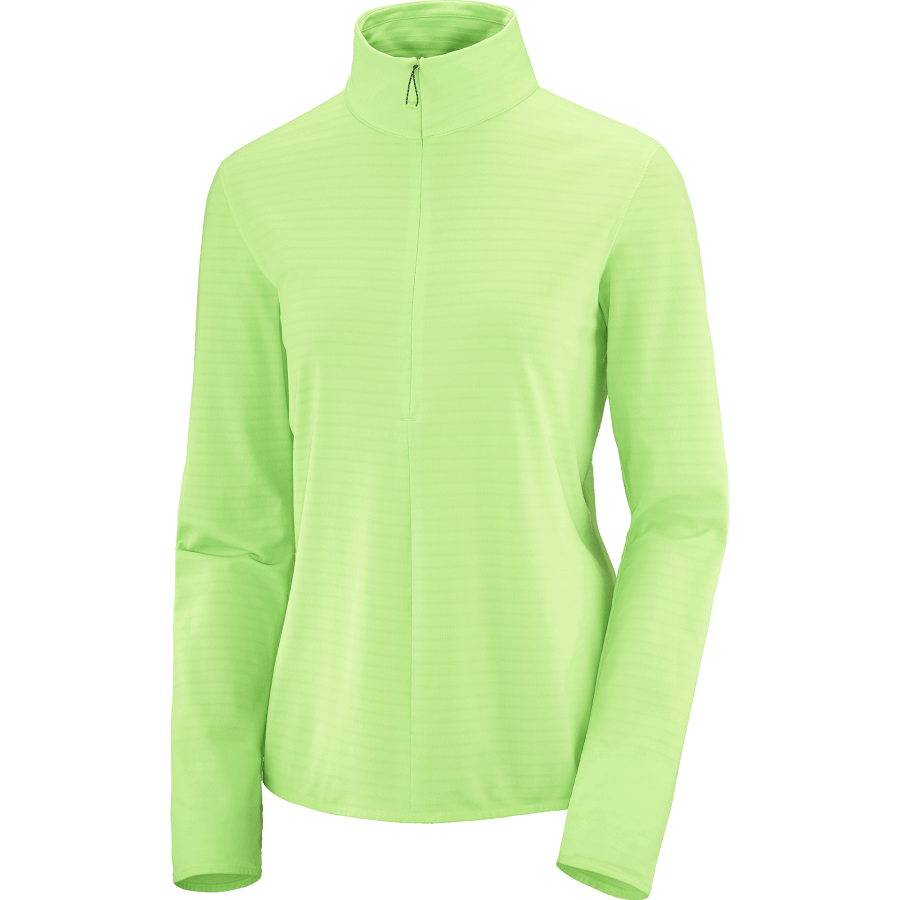 Women's Half Zip Midlayer Jacket Essential Lightwarm Green Gecko
