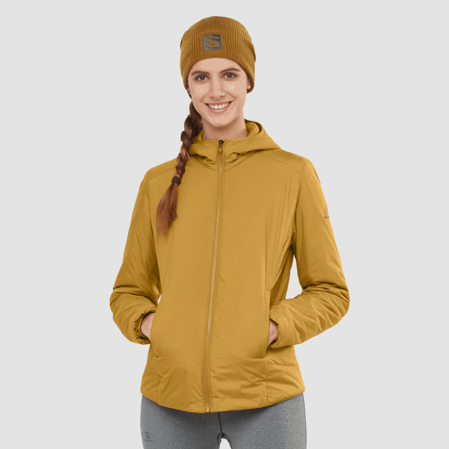 Women's Insulated Jacket Hoodie Outrack Insulated Cumin