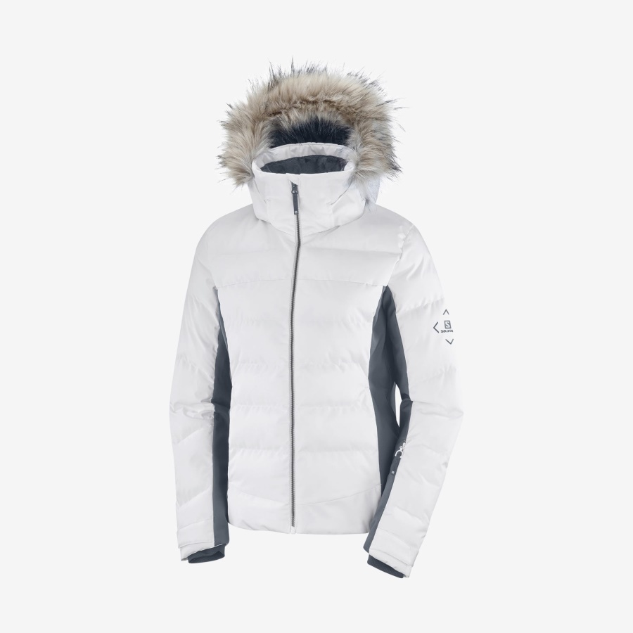 Women's Insulated Jacket Hoodie Stormcozy White