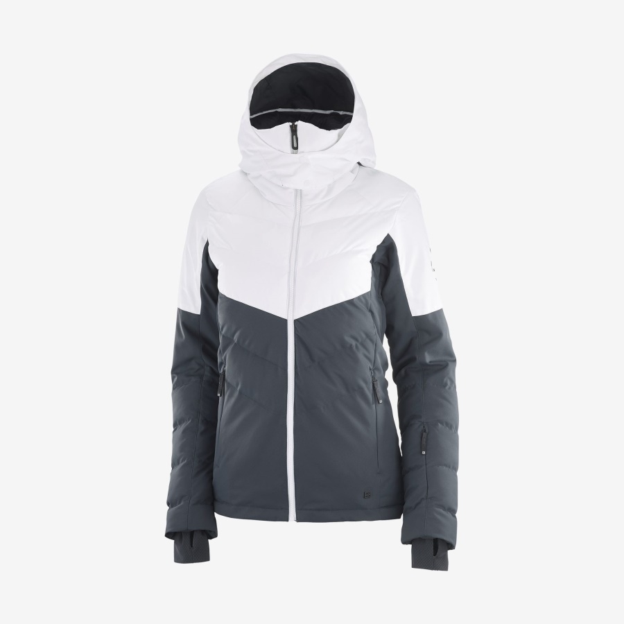 Women's Insulated Jacket New Prevail White-Ebony