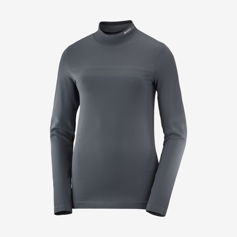 Women's Long Sleeve Baselayer Essential Seamless Ebony