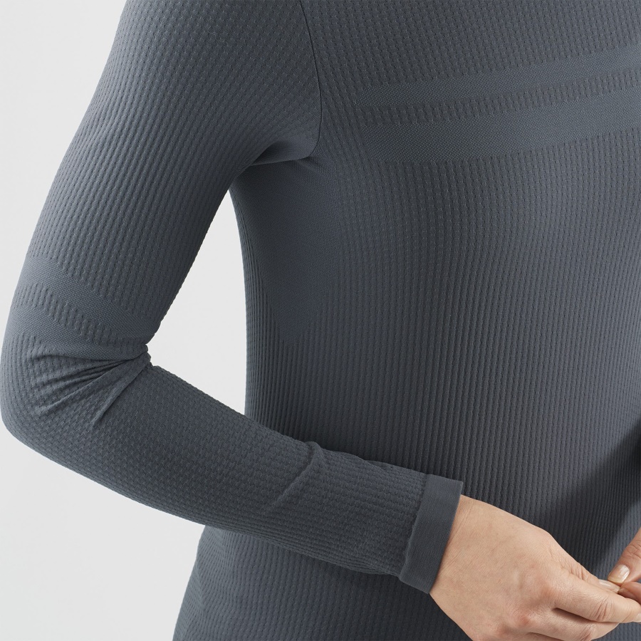 Women's Long Sleeve Baselayer Essential Seamless Ebony