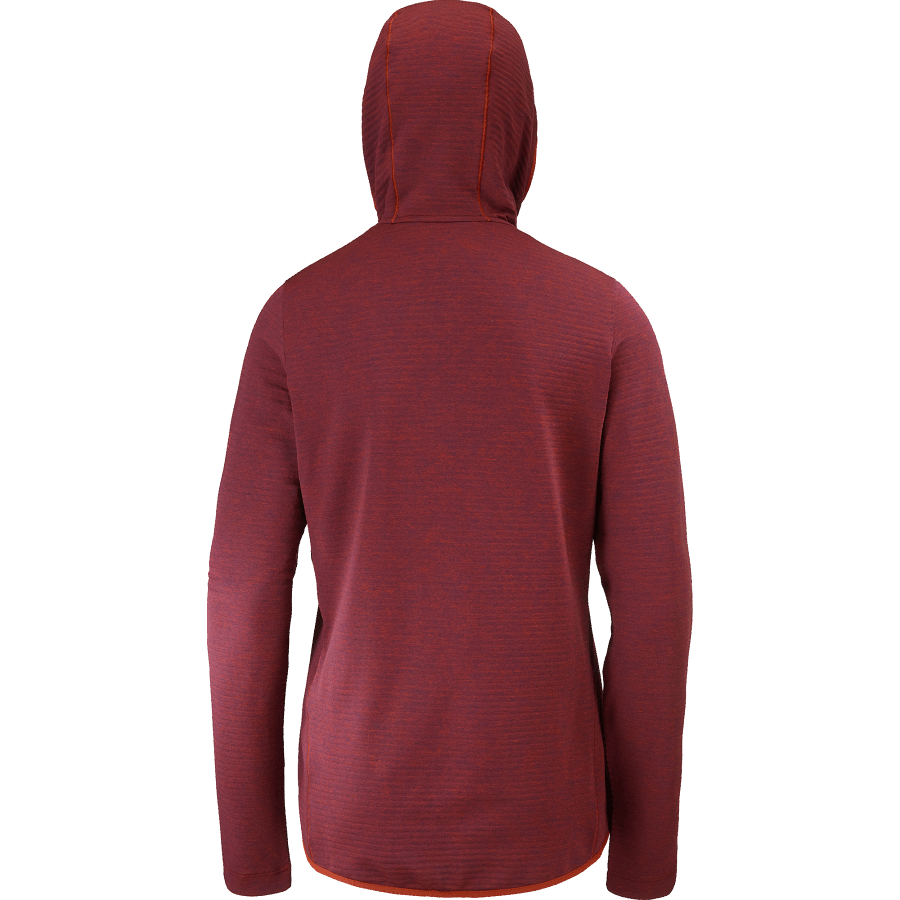 Women's Midlayer Jacket Hoodie Essential Lightwarm Hooded Cabernet-Earth Red