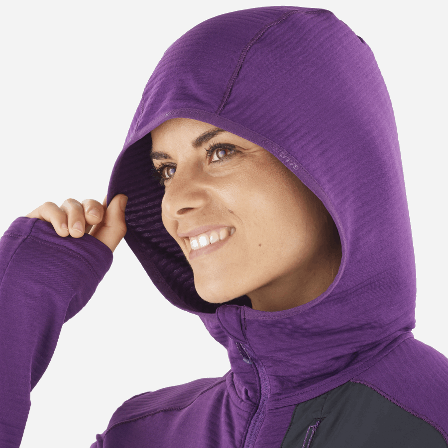 Women's Midlayer Jacket Hoodie Essential Lightwarm Hooded Crown Jewel