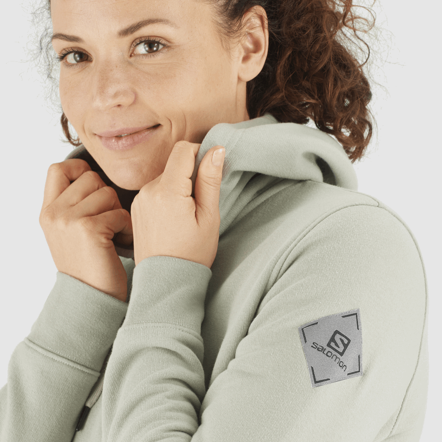 Women's Midlayer Jacket Hoodie Essential Warm Salomon Iron-Heather