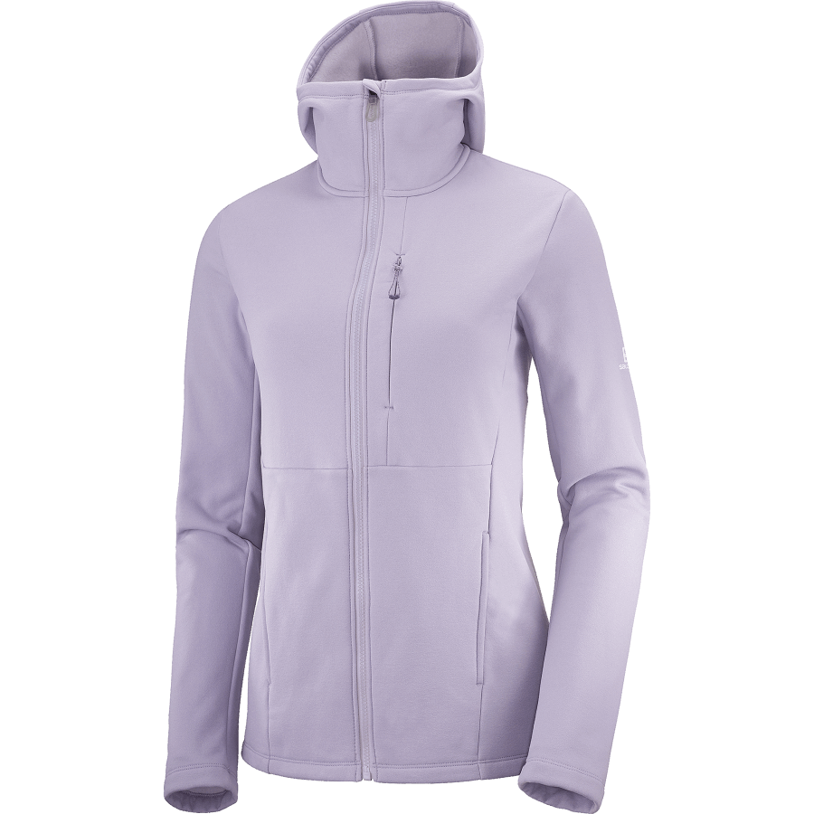 Women's Midlayer Jacket Hoodie Essential Xwarm Lavender Gray