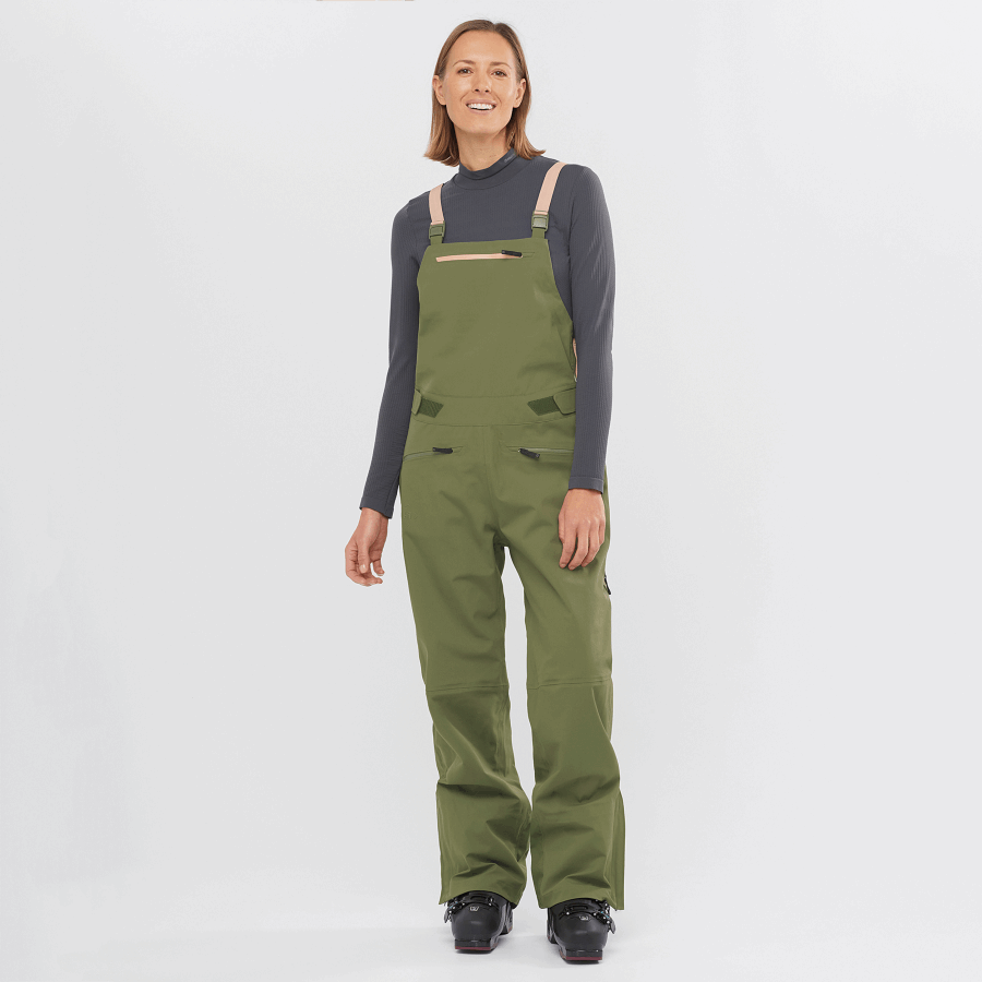 Women's Pants Stance 3L Bib Olive Night-Sirocco