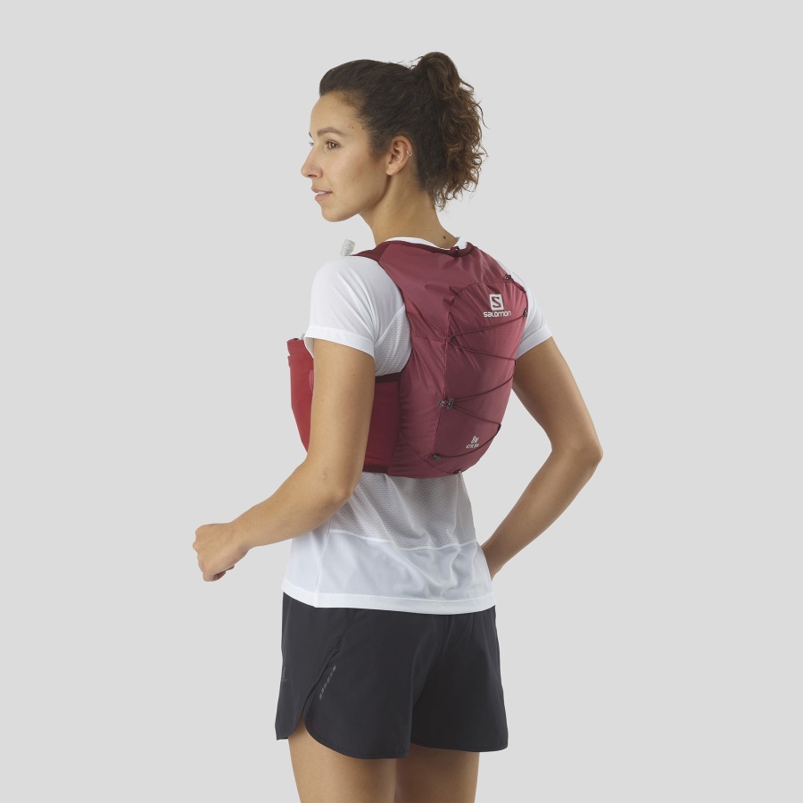 Women's Running Vest With Flasks Included Active Skin 8 Red-Cabernet