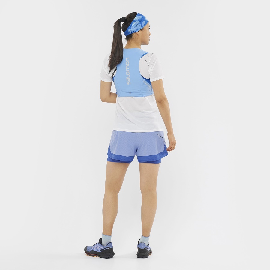 Women's Running Vest With Flasks Included Sense Pro 5 Nautical Blue