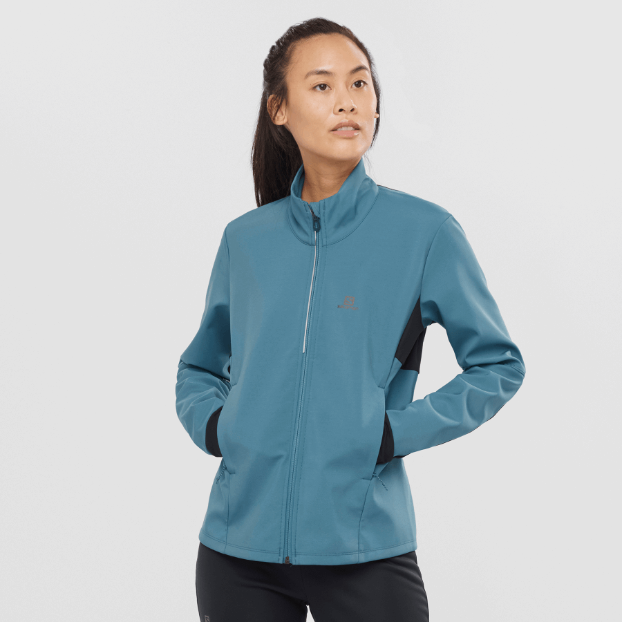 Women's Shell Jacket Agile Softshell Mallard Blue-Black
