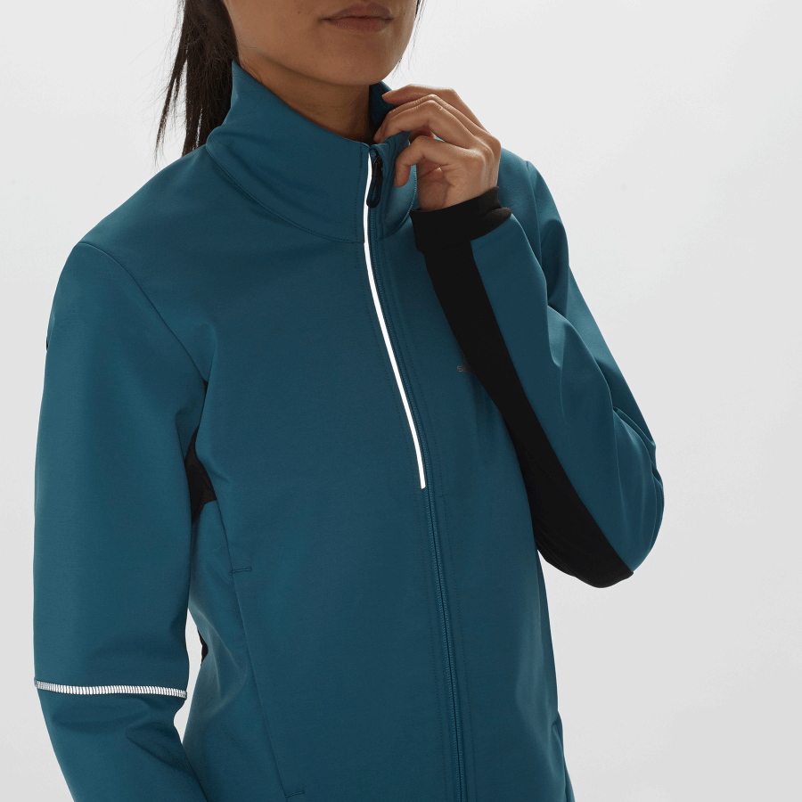 Women's Shell Jacket Agile Softshell Mallard Blue-Black