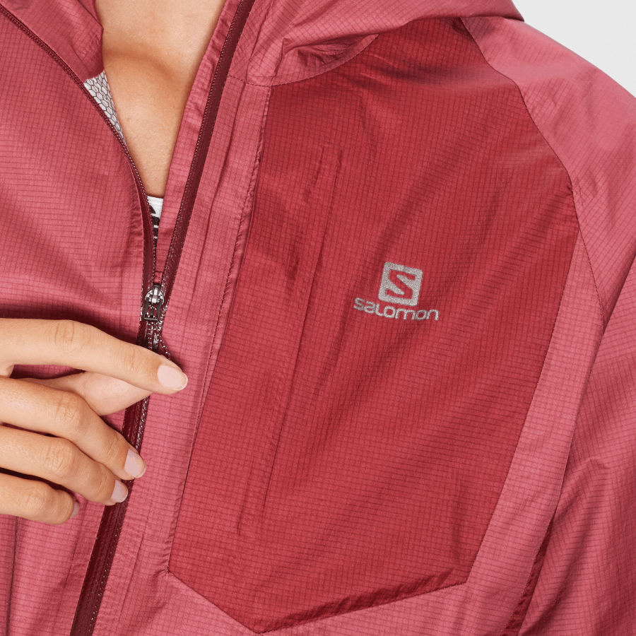 Women's Shell Jacket Bonatti Waterproof Earth Red-Cabernet-Apricot Ice