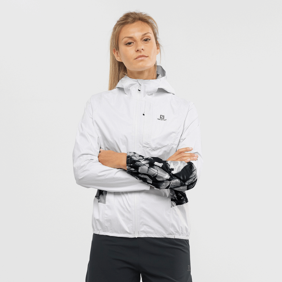 Women's Shell Jacket Bonatti Waterproof White-Alloy-Ao