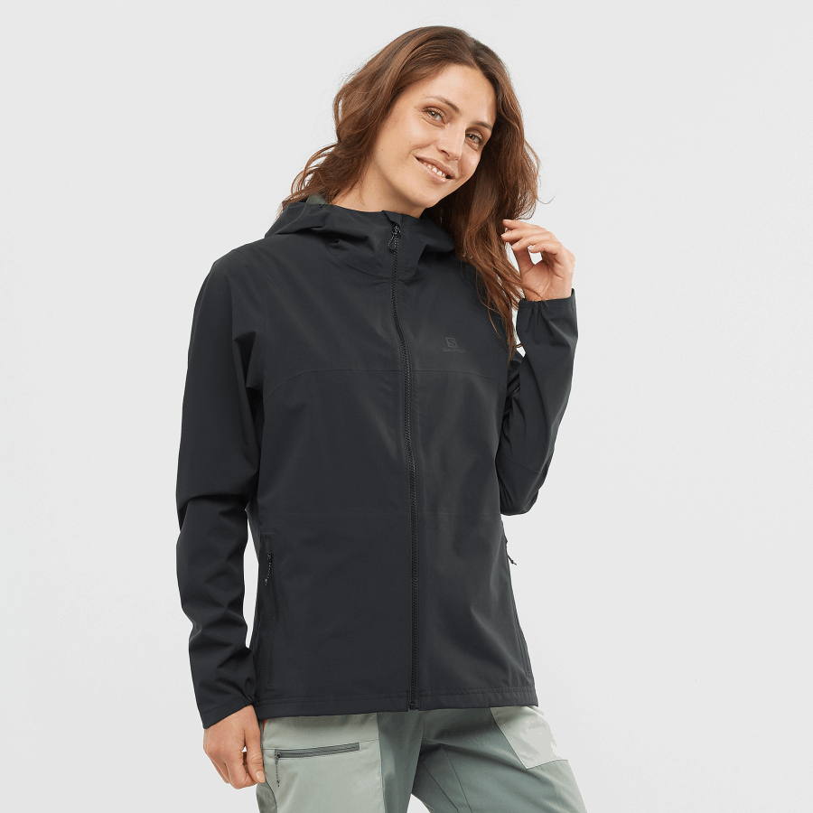 Women's Shell Jacket Essential Waterproof 2.5L Black