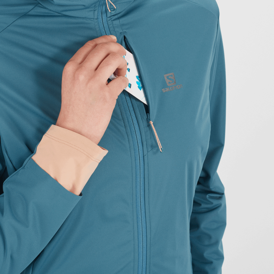 Women's Shell Jacket Light Shell Mallard Blue-Sirocco