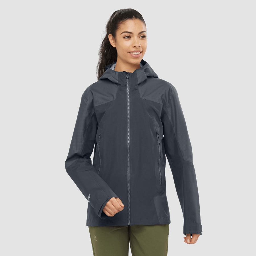 Women's Shell Jacket Outline Gore-Tex Hybrid Ebony